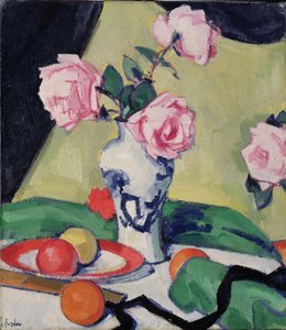 Nature morte avec pot japonais et roses, vers 1919